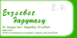 erzsebet hagymasy business card